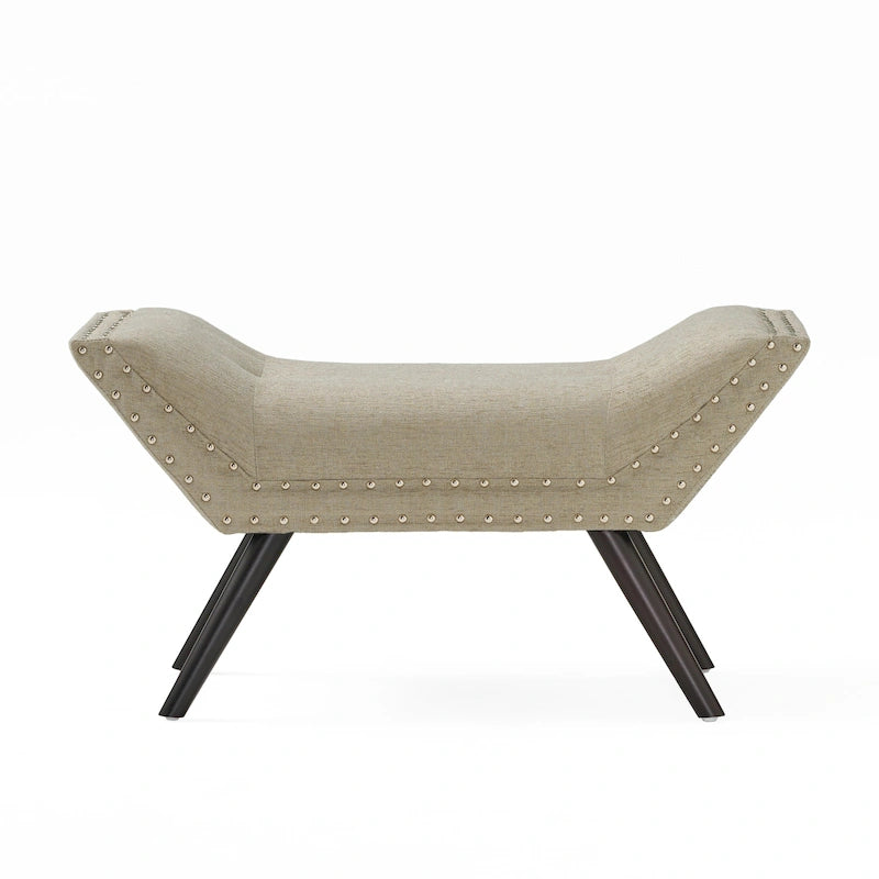 Christopher Knight Home Rosalynn Tufted Fabric Ottoman Bench  Stylish and Multi-Functional