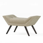 Christopher Knight Home Rosalynn Tufted Fabric Ottoman Bench  Stylish and Multi-Functional