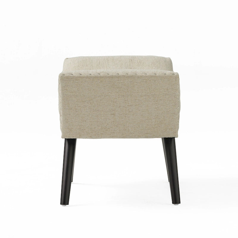 Christopher Knight Home Rosalynn Tufted Fabric Ottoman Bench  Stylish and Multi-Functional