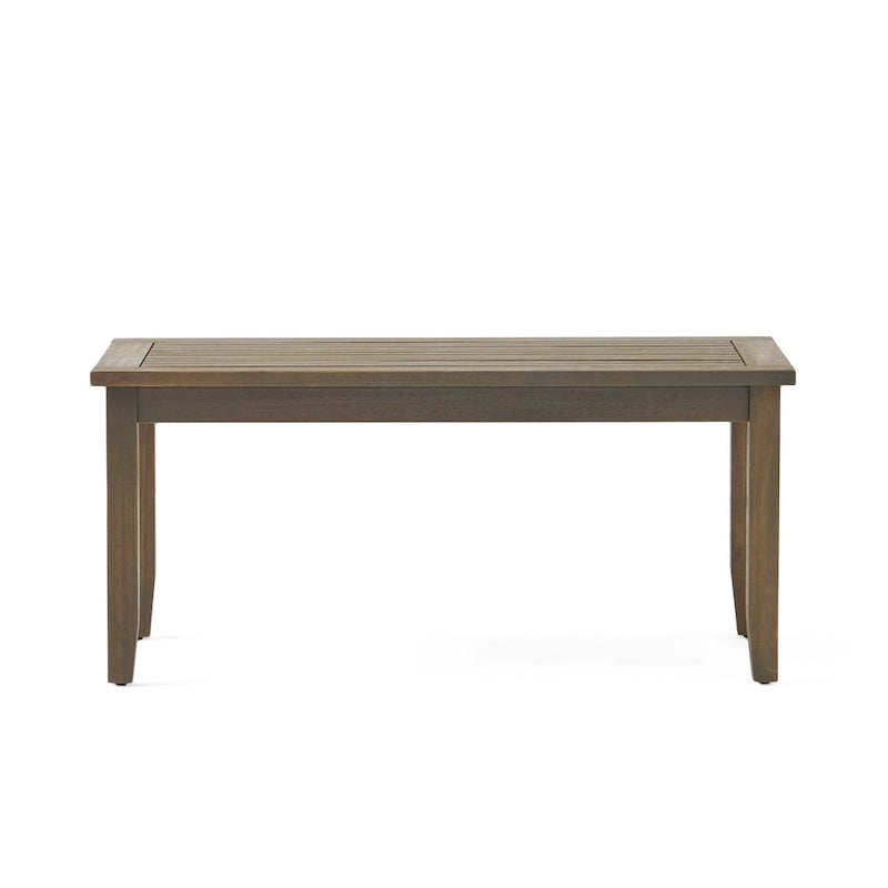 Peyton Outdoor Cushioned Acacia Wood Loveseat and Table Set by Christopher Knight Home