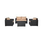 Landon 4-piece Wicker Outdoor Patio Furniture Set with Cushions