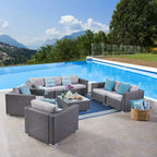 Santa Rosa Outdoor 8-pc. Wicker Chat Set by Christopher Knight Home - 8 Piece Set
