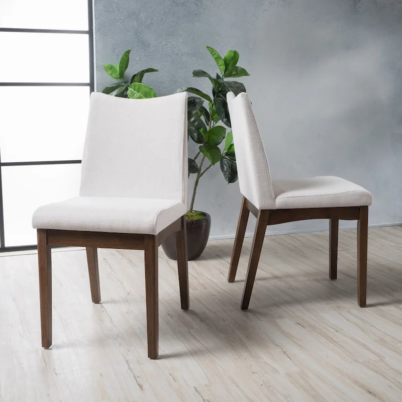 Dimitri Mid-Century Fabric Dining Chair (Set of 2) by Christopher Knight Home