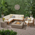 Illona Outdoor Acacia Sofa Set by Christopher Knight Home