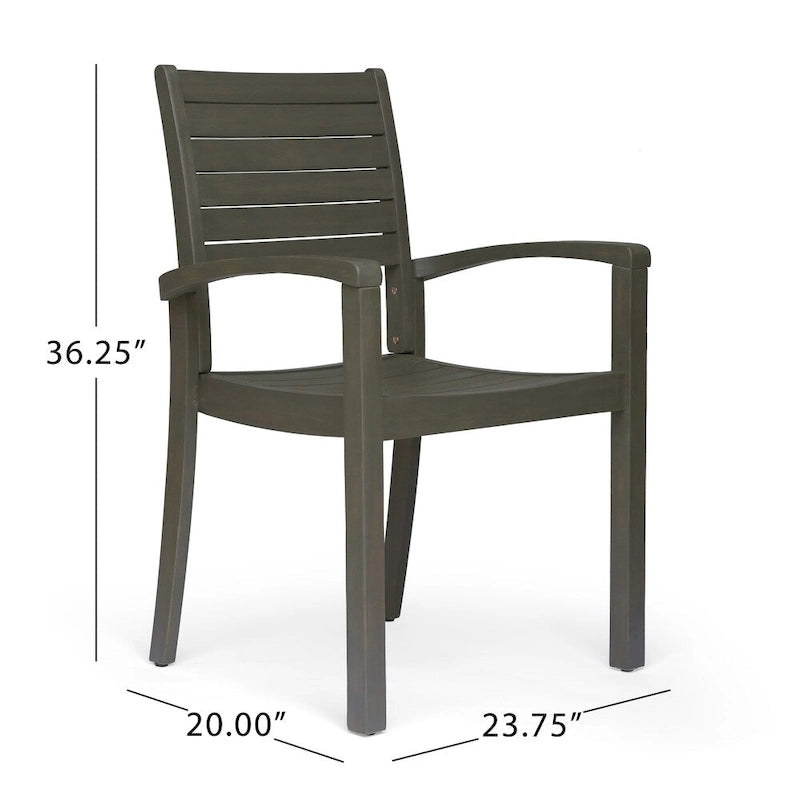 Anchor Outdoor 6-Seater Rectangular Acacia Wood Dining Set by Christopher Knight Home