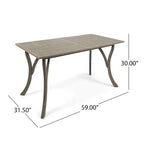Anchor Outdoor 6-Seater Rectangular Acacia Wood Dining Set by Christopher Knight Home