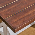 Set da pranzo da 7 pezzi in legno di acacia rustico da esterno Kentwood di Christopher Knight Home