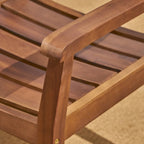 Set da pranzo da 7 pezzi in legno di acacia rustico da esterno Kentwood di Christopher Knight Home