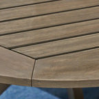 Casa Outdoor 4-Seater 47 Round Acacia Dining Set with X-Legs by Christopher Knight Home