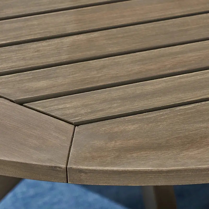 Casa Outdoor 4-Seater 47 Round Acacia Dining Set with X-Legs by Christopher Knight Home