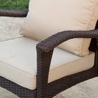 Set da salotto da esterno in vimini a 5 pezzi Honolulu con cuscini di Christopher Knight Home