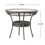 Kendricks Outdoor 5-piece Wicker Dining Set with Cushions by Christopher Knight Home