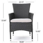 Kendricks Outdoor 5-piece Wicker Dining Set with Cushions by Christopher Knight Home