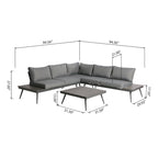 Norfolk Outdoor V-Shaped 5 Seater Sofa Set by Christopher Knight Home