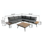 Norfolk Outdoor V-Shaped 5 Seater Sofa Set by Christopher Knight Home