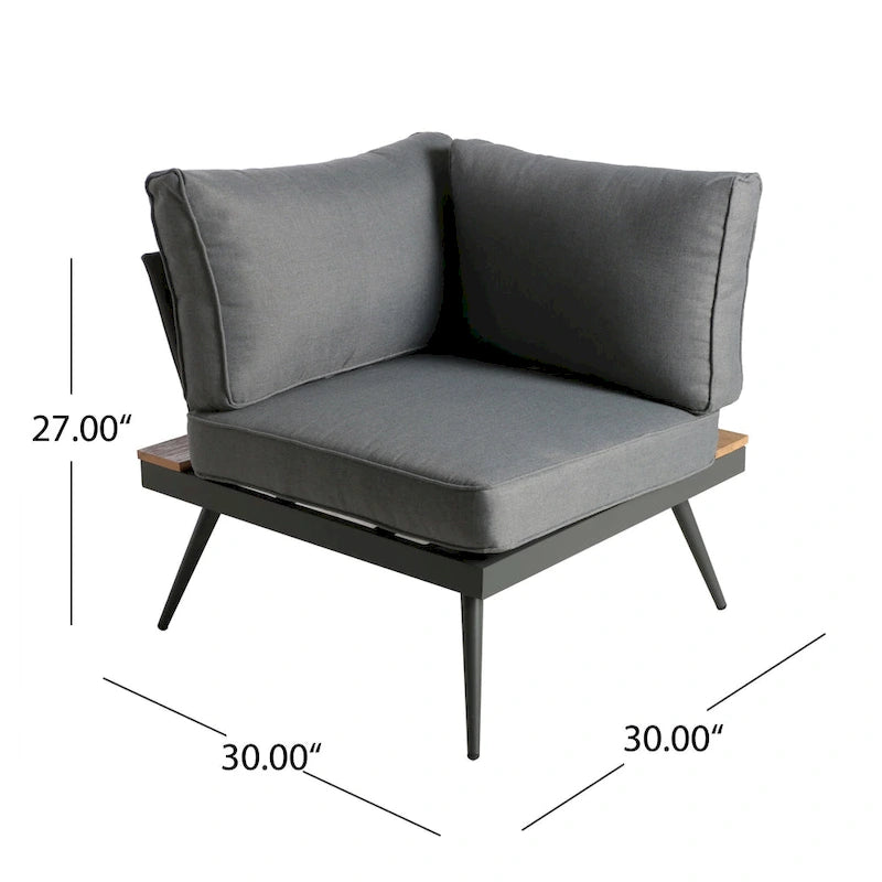 Norfolk Outdoor V-Shaped 5 Seater Sofa Set by Christopher Knight Home