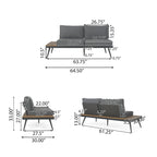 Norfolk Outdoor V-Shaped 5 Seater Sofa Set by Christopher Knight Home