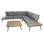Norfolk Outdoor V-Shaped 5 Seater Sofa Set by Christopher Knight Home
