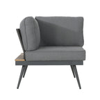 Norfolk Outdoor V-Shaped 5 Seater Sofa Set by Christopher Knight Home