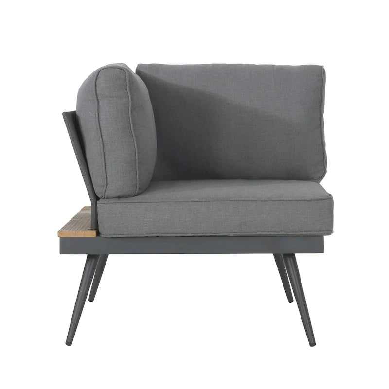 Norfolk Outdoor V-Shaped 5 Seater Sofa Set by Christopher Knight Home