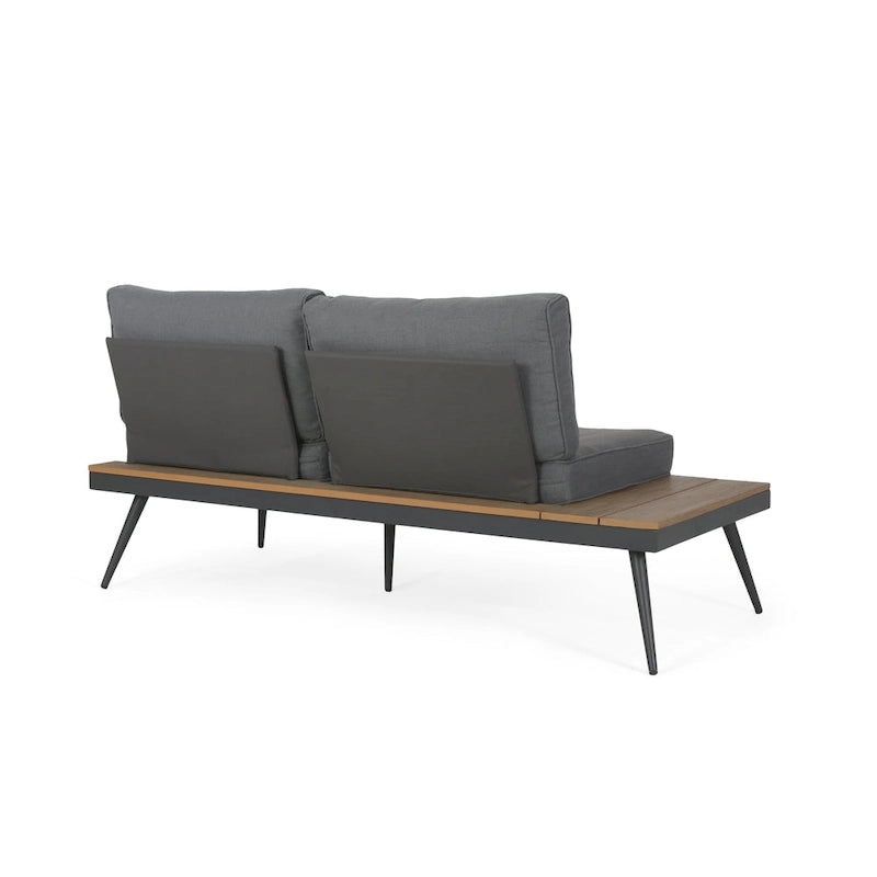 Norfolk Outdoor V-Shaped 5 Seater Sofa Set by Christopher Knight Home