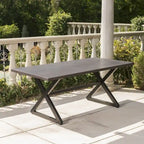 Tavolo da pranzo da esterno Rolando in alluminio di Christopher Knight Home - 70.50L x 35.25W x 29.00H