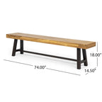 Set da pranzo da picnic da esterno in legno di acacia Carlisle di Christopher Knight Home