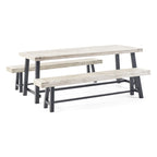 Set da pranzo da picnic da esterno in legno di acacia Carlisle di Christopher Knight Home