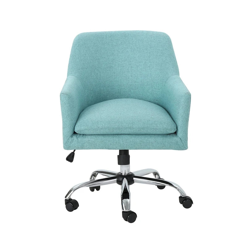 Johnson Mid Century Modern Fabric Home Office Chair with Chrome Base by Christopher Knight Home - N/A