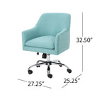 Johnson Mid Century Modern Fabric Home Office Chair with Chrome Base by Christopher Knight Home - N/A