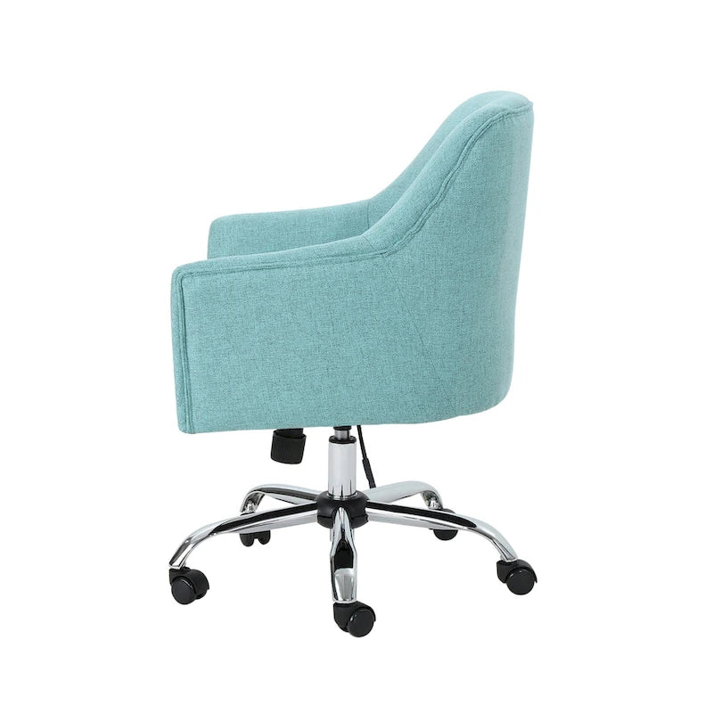Johnson Mid Century Modern Fabric Home Office Chair with Chrome Base by Christopher Knight Home - N/A
