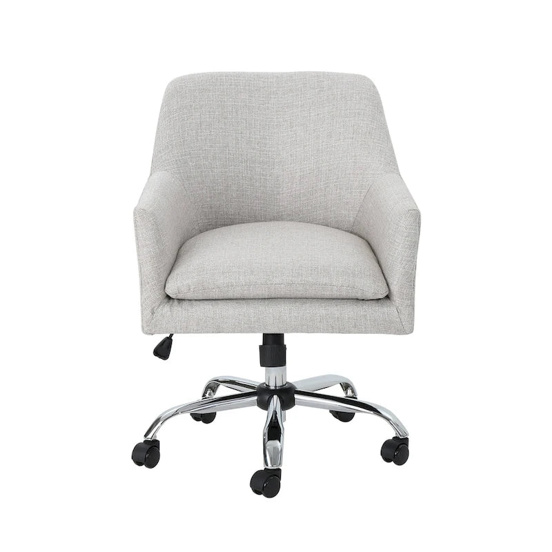 Johnson Mid Century Modern Fabric Home Office Chair with Chrome Base by Christopher Knight Home - N/A