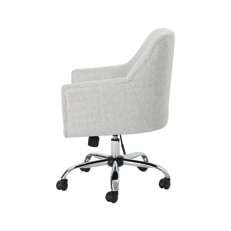Johnson Mid Century Modern Fabric Home Office Chair with Chrome Base by Christopher Knight Home - N/A