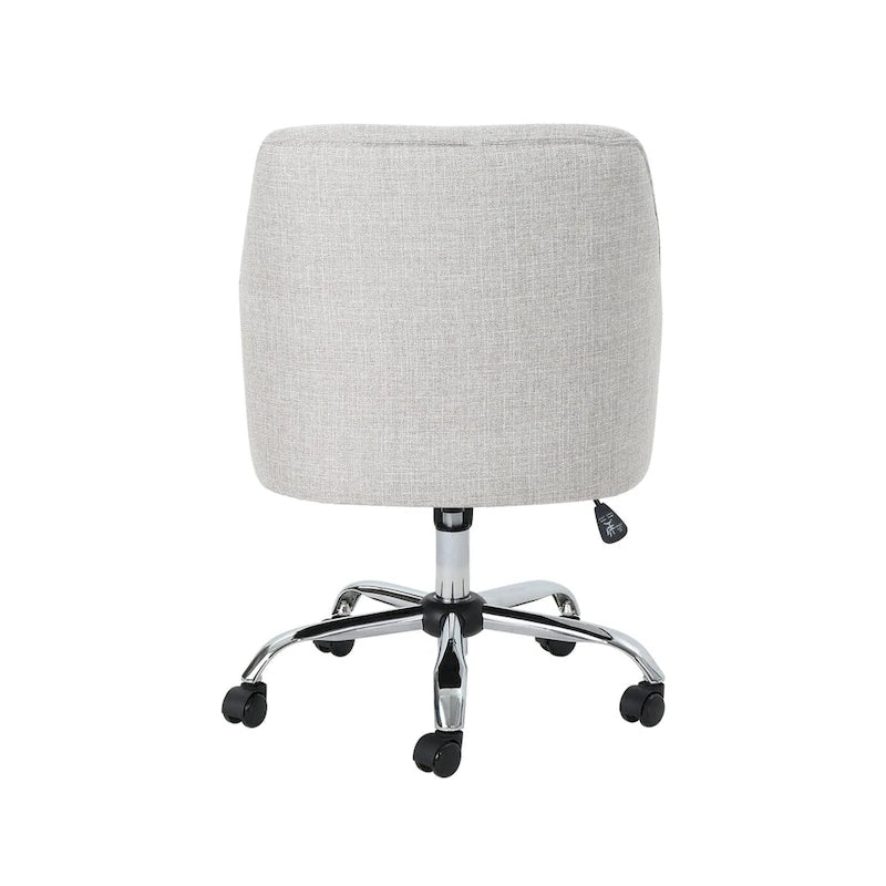 Johnson Mid Century Modern Fabric Home Office Chair with Chrome Base by Christopher Knight Home - N/A
