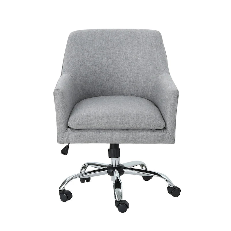 Johnson Mid Century Modern Fabric Home Office Chair with Chrome Base by Christopher Knight Home - N/A