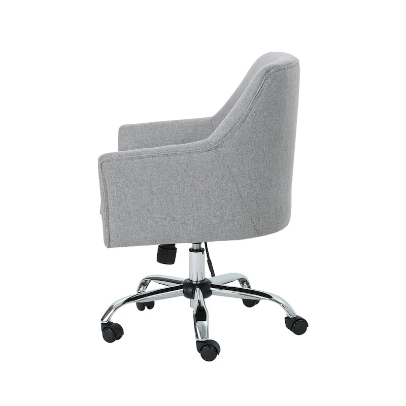 Johnson Mid Century Modern Fabric Home Office Chair with Chrome Base by Christopher Knight Home - N/A