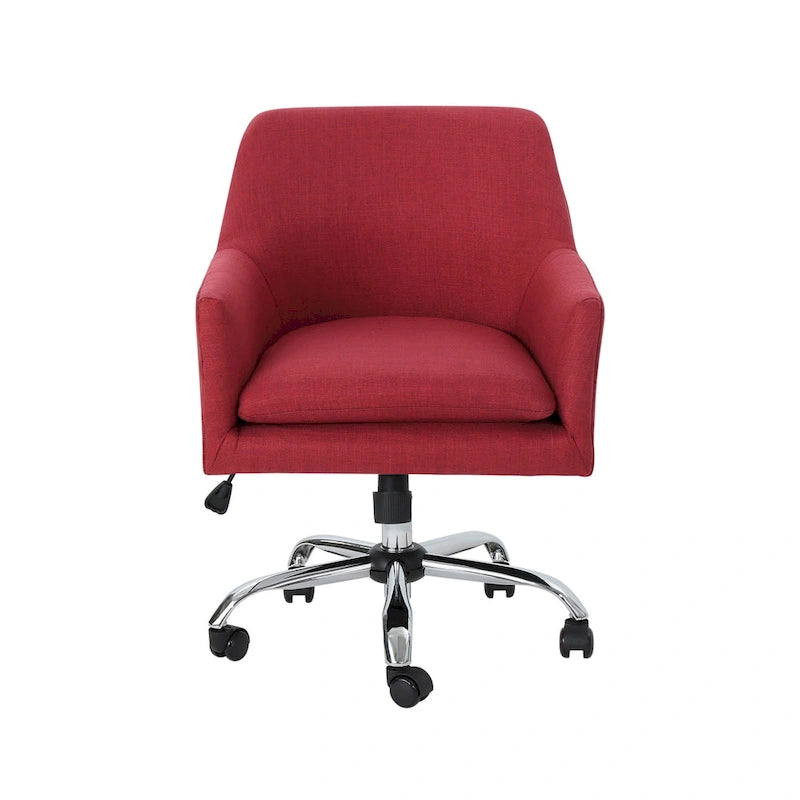 Johnson Mid Century Modern Fabric Home Office Chair with Chrome Base by Christopher Knight Home - N/A