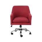 Johnson Mid Century Modern Fabric Home Office Chair with Chrome Base by Christopher Knight Home - N/A