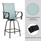 MAISON ARTS 3/5-Piece Patio Swivel High Back Bar Stools Set