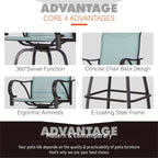 MAISON ARTS 3/5-Piece Patio Swivel High Back Bar Stools Set