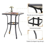 MAISON ARTS 3/5-Piece Patio Swivel High Back Bar Stools Set
