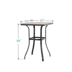 MAISON ARTS 3/5-Piece Patio Swivel High Back Bar Stools Set