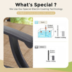 MAISON ARTS 3/5-Piece Patio Swivel High Back Bar Stools Set