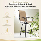 MAISON ARTS 3/5-Piece Patio Swivel High Back Bar Stools Set