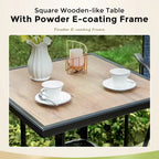 MAISON ARTS 3/5-Piece Patio Swivel High Back Bar Stools Set
