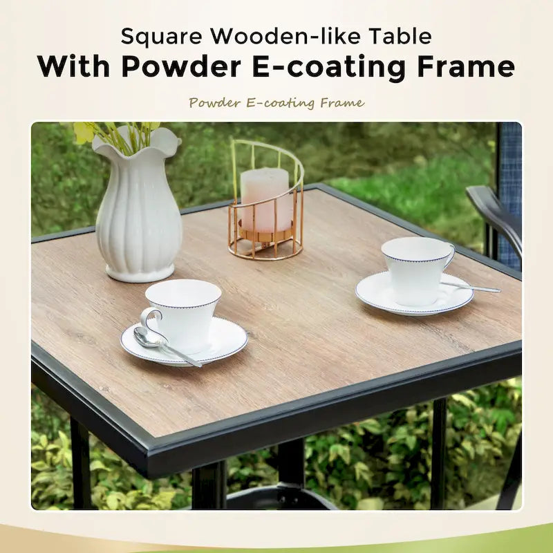 MAISON ARTS 3/5-Piece Patio Swivel High Back Bar Stools Set