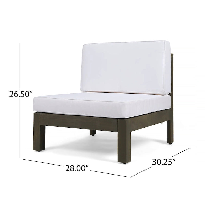 Brava Outdoor 5-Seat Acacia Wood Sofa Set by Christopher Knight Home