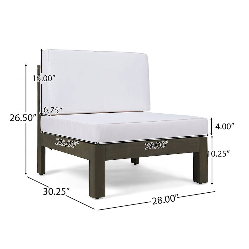 Brava Outdoor 5-Seat Acacia Wood Sofa Set by Christopher Knight Home