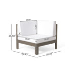 Brava Outdoor 5-Seat Acacia Wood Sofa Set by Christopher Knight Home