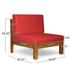 Brava Outdoor 5-Seat Acacia Wood Sofa Set by Christopher Knight Home